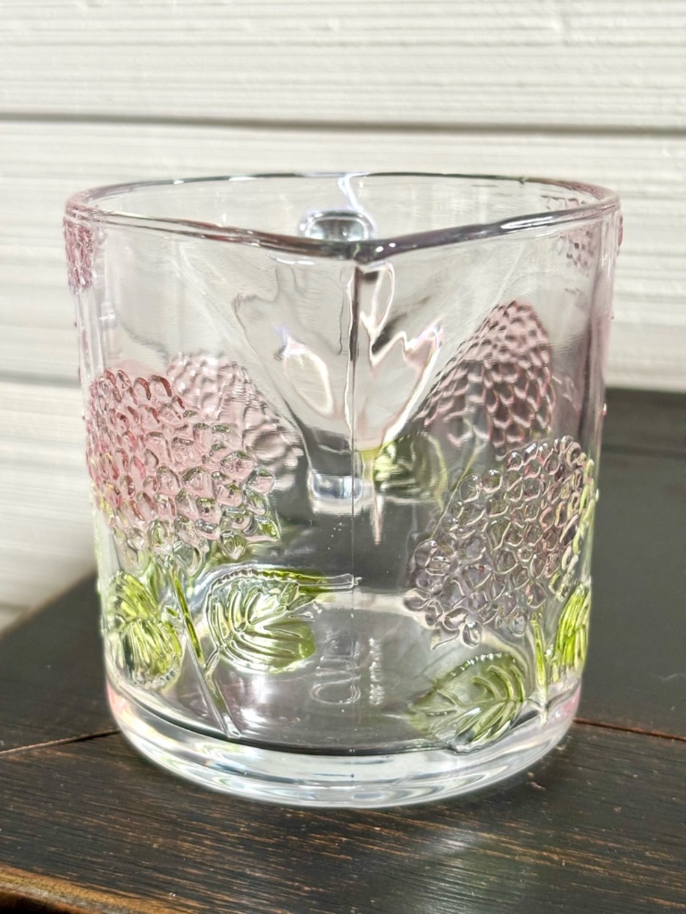 CWC Glass Measuring Cup 16oz ~ 2 Cups PINK HYDRANGEA Design NEW Microwaveable - Picture 4 of 8